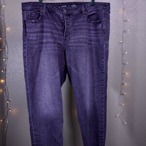 High Waisted Button Fly Straight Black Jeans - Women's Old Navy - Size 22 Plus S